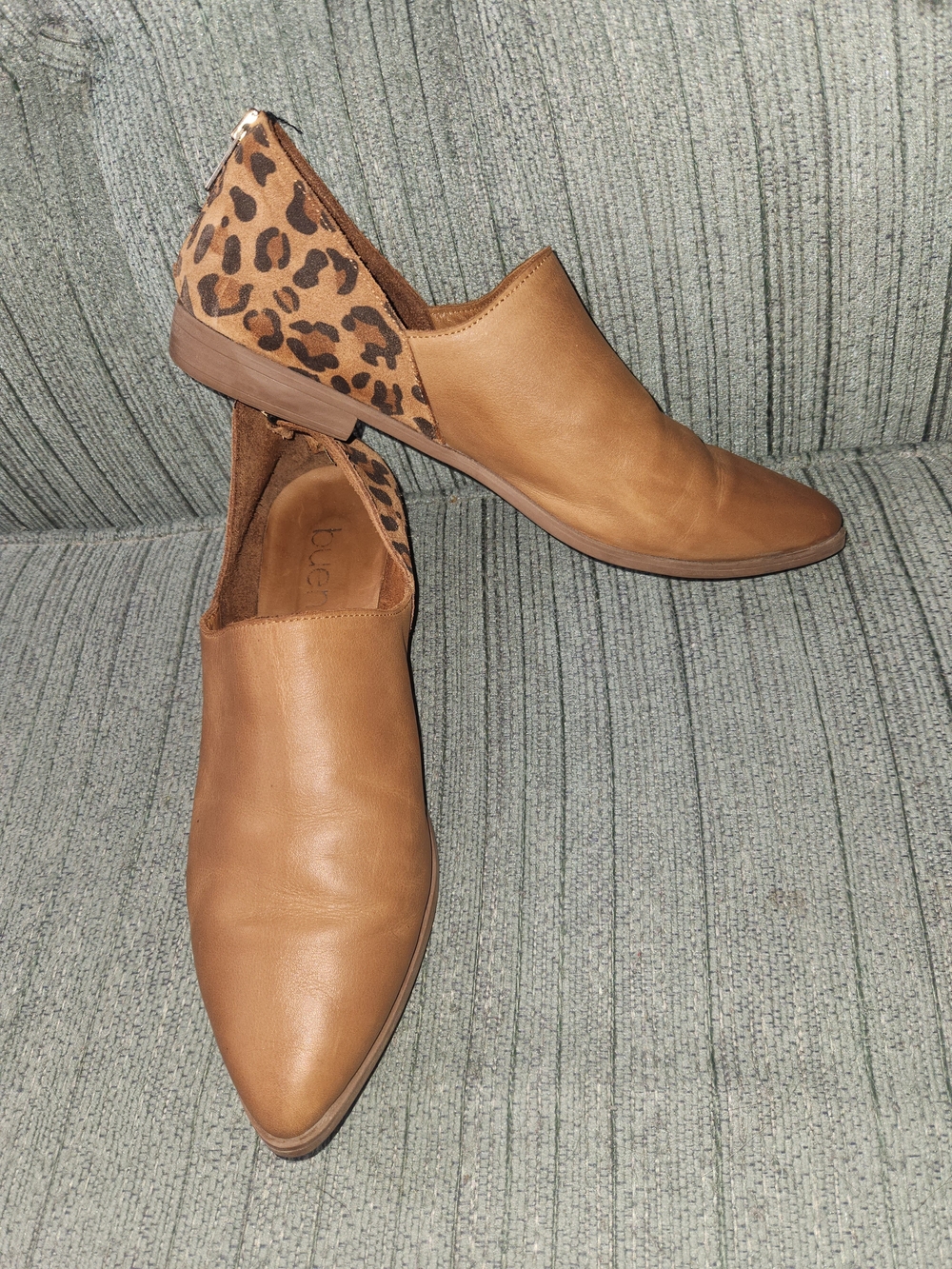 🍉Bueno Slip-On Flats with Leopard Heel